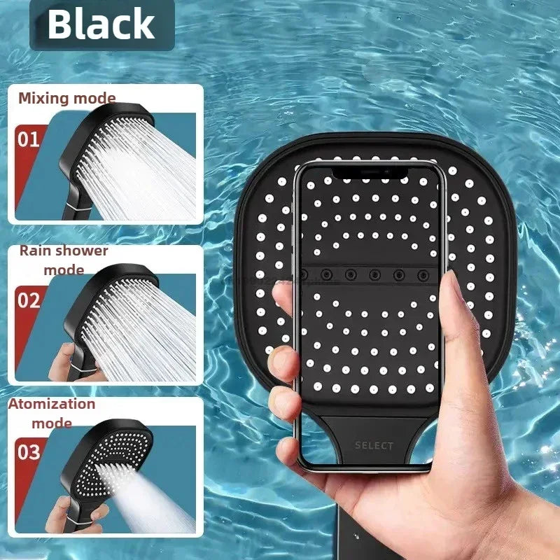 Pommeau de douche haute pression à 3 Modes, pommeau de douche à économie d'eau, pulvérisateur de Massage d'eau réglable, accessoires de salle de bain à domicile