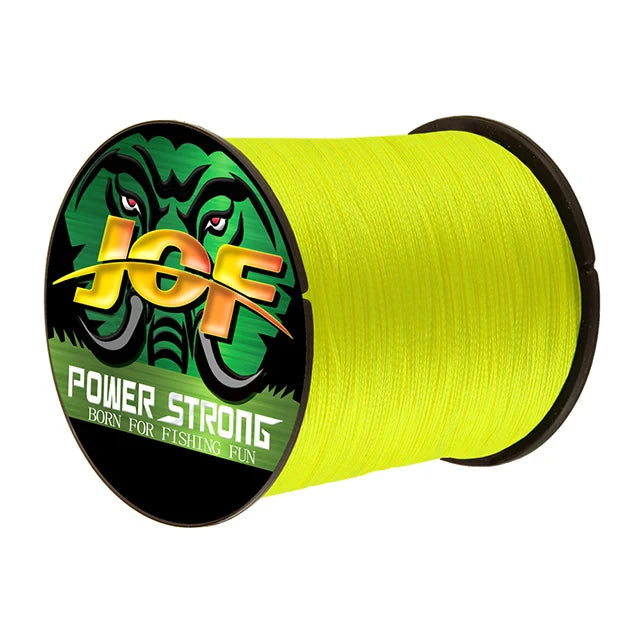 Ligne de pêche JOF 4 brins 300/100 m tressée en PE, ligne de pêche résistante multifilament durable, outil