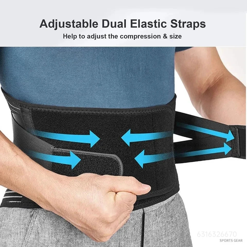 Ceinture de soutien lombaire ajustable, corset orthopédique à double serrage, décompression de la colonne vertébrale, soulagement des douleurs dorsales, raffermissement de l'abdomen