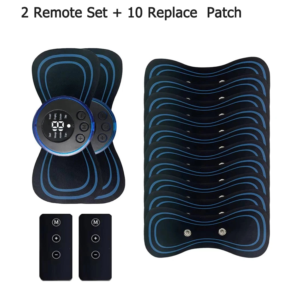 EMS Neck Massager Portable TENS Pulse Machine Cervical Neck Back Patch Muscle Stimulator Pain Relief Massage Tool