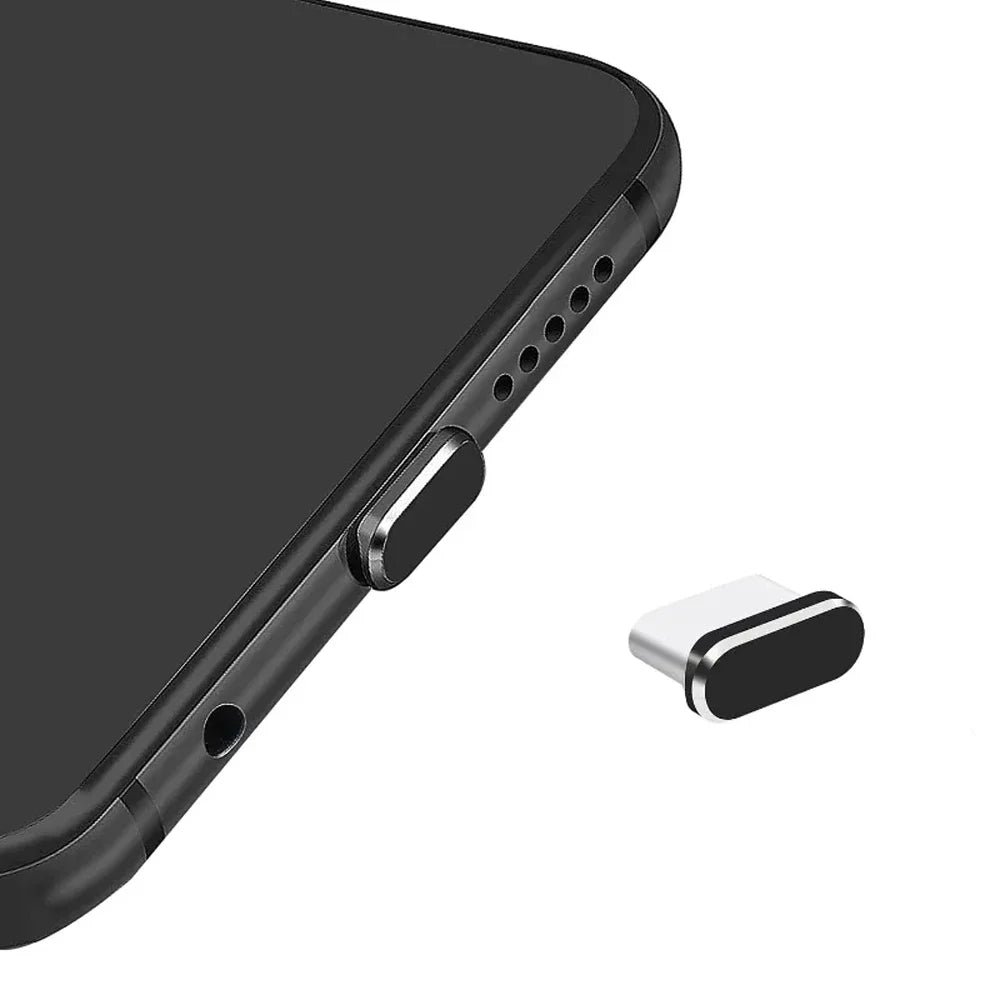 Lot de 4 bouchons anti-poussière USB-C avec brosse de nettoyage, pour ports de charge et téléphones Samsung, Xiaomi et tous les modèles de type C