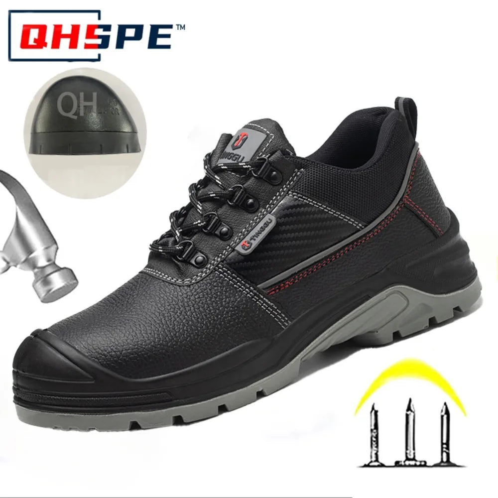 Chaussures de sécurité à embout d'acier pour hommes, résistantes à l'usure, antistatiques, anti-écrasement et anti-perforation, protection contre l'usure au travail