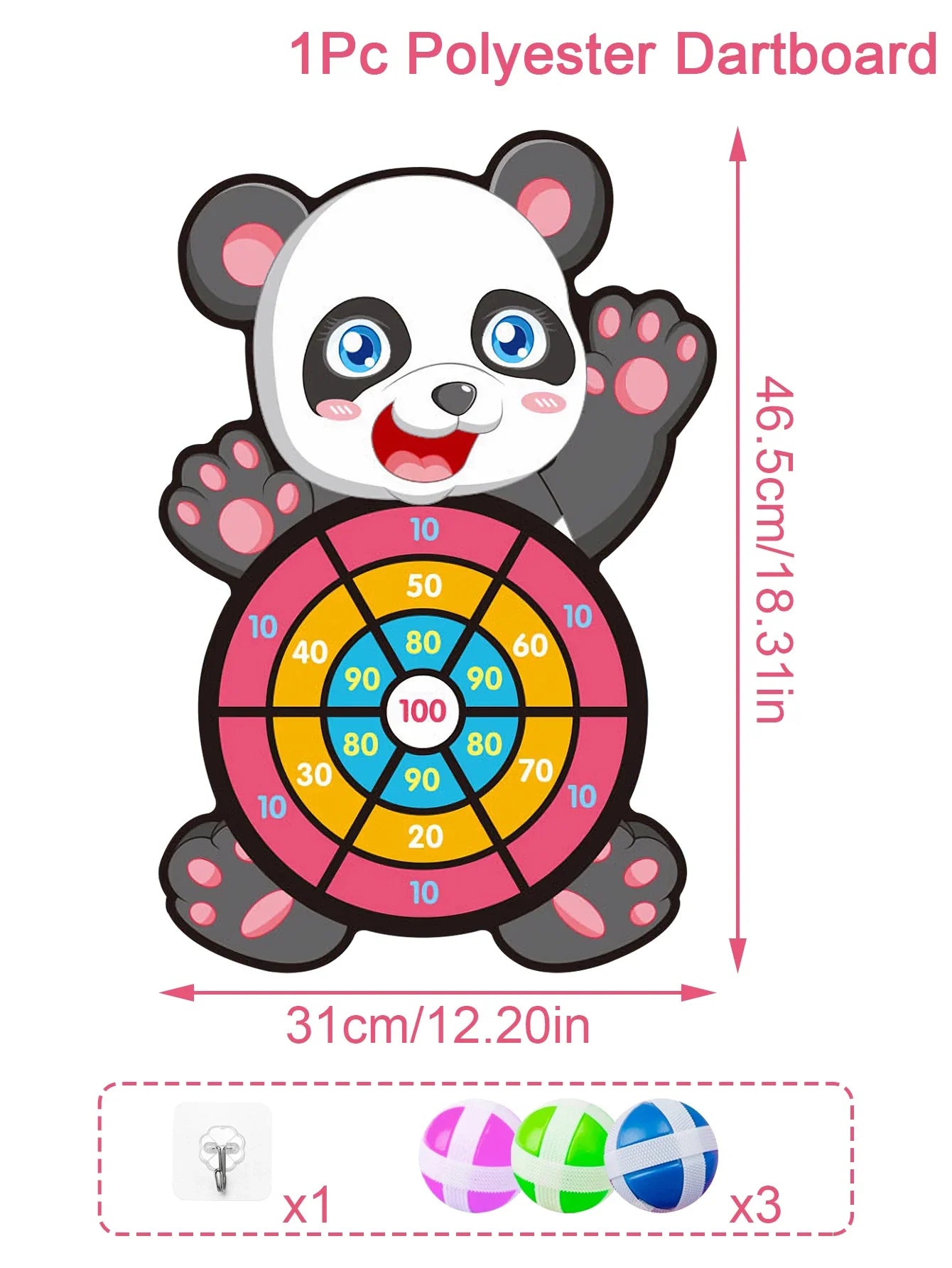 Dart Board for Kids with 3 Sticky Balls Indoor Outdoor Sport Party Games Cartoon Animal Dart Board Toys Christmas Gift