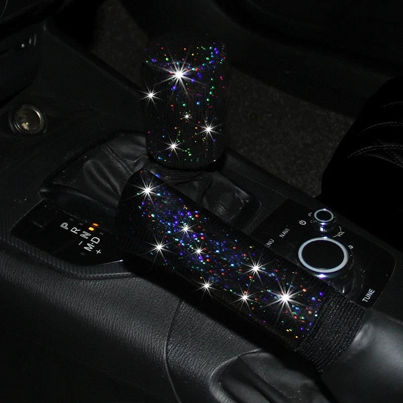 Housse de volant de voiture universelle 37/38cm, housse de poignée élastique, diamant bronzant coloré, accessoires de volant scintillants