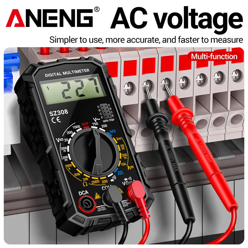 Multimeter Tester Pen Suit ANENG Multimeters 1999 Counts 24-250V Voltage Detector Meter Diagnostic Breakpoint Finder