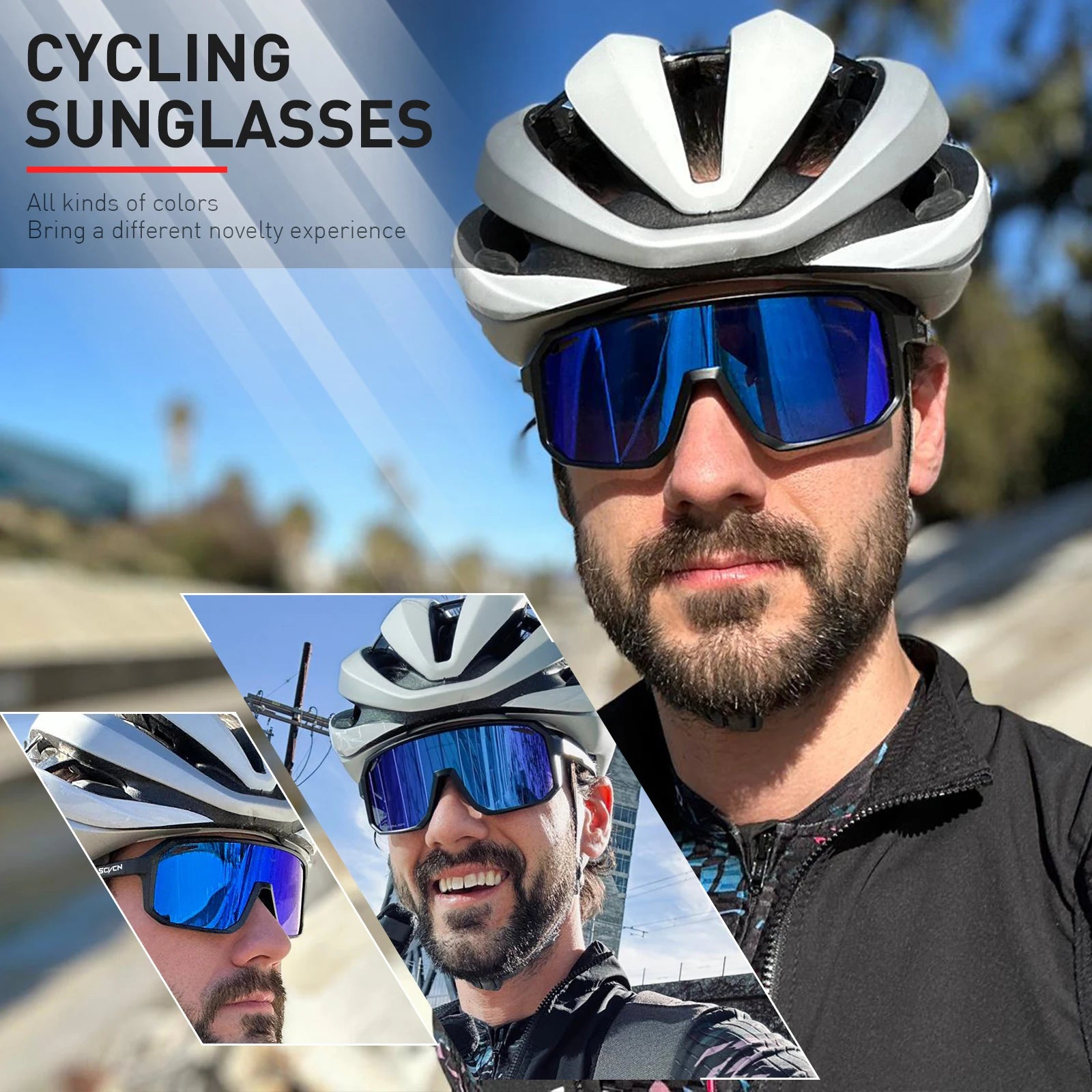 SCVCN nouvelles lunettes de cyclisme en plein air vélo lunettes de soleil hommes UV400 lunettes sport vtt lunettes équitation randonnée lunettes de soleil