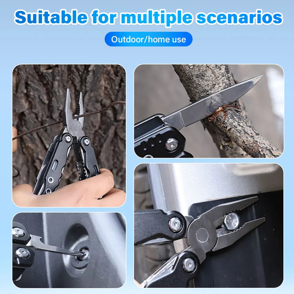 Couteau de poche pliant multi-outils, pince, Mini Portable pliable, chasse en plein air, sauvetage, survie, outil de réparation tactique polyvalent