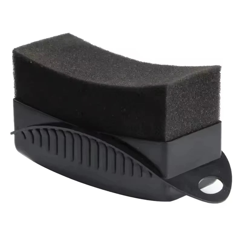 Éponge à cirer avec housse pour le polissage des jantes de voiture et de moto, le lavage et le nettoyage des pneus ABS, l'applicateur de produit pour le contour des pneus et le nettoyage de détail