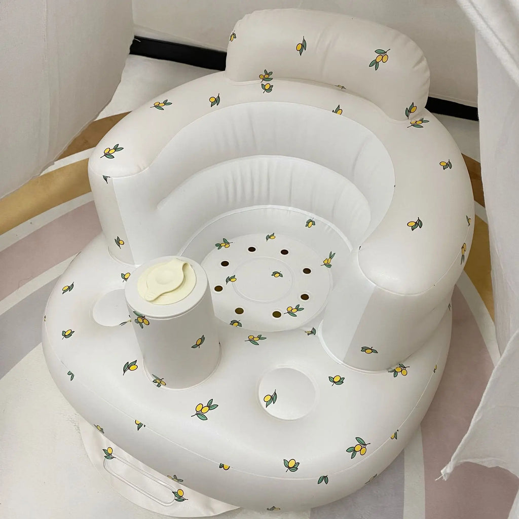 Canapé gonflable pour bébé, chaise de bain portable pour enfants, siège multifonctionnel en PVC, tabouret de bain pour s'asseoir