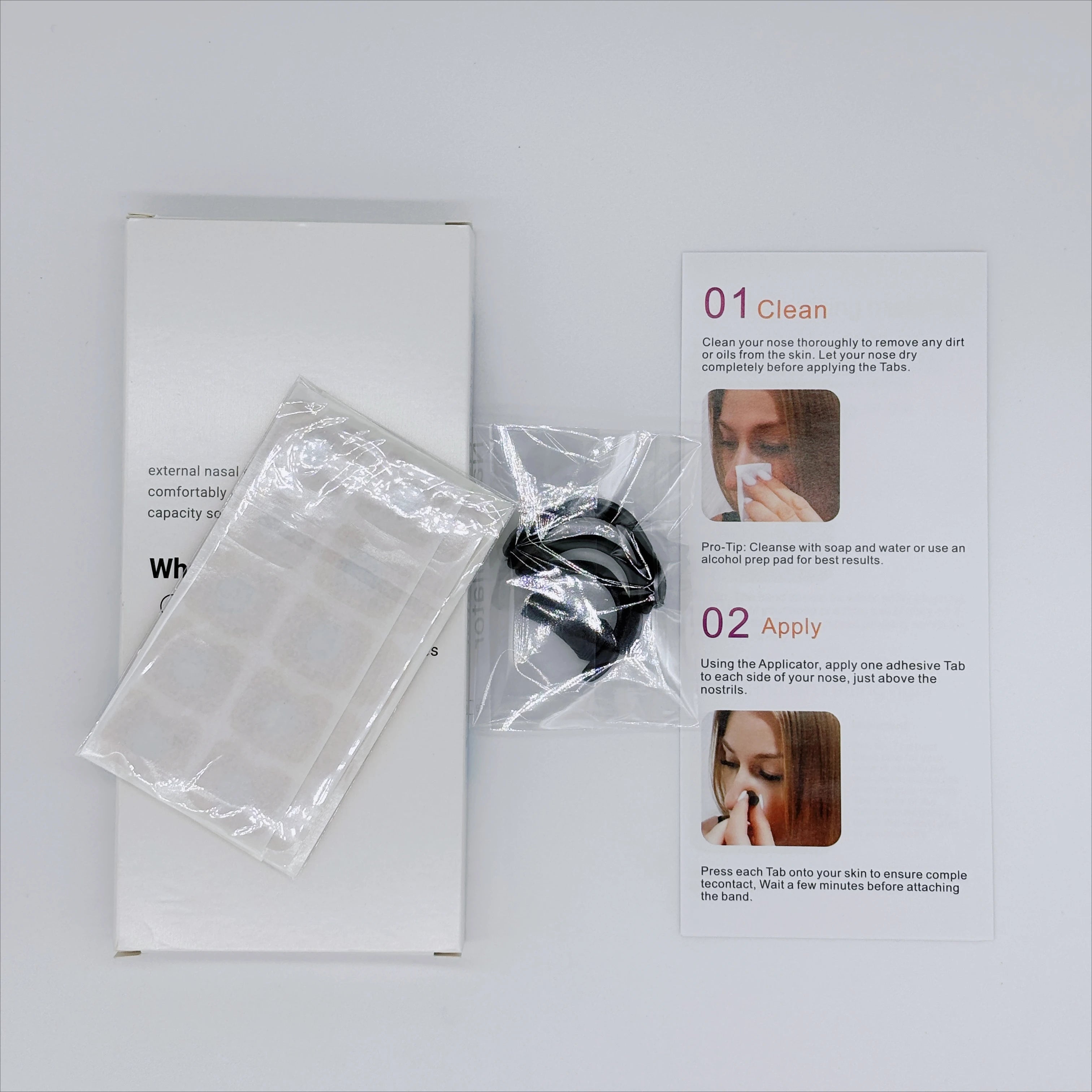 Kits de démarrage de dilatateurs respiratoires nasaux, bandes nasales Anti-ronflement, bandes nasales magnétiques, augmentent l'air sportif et améliorent le sommeil