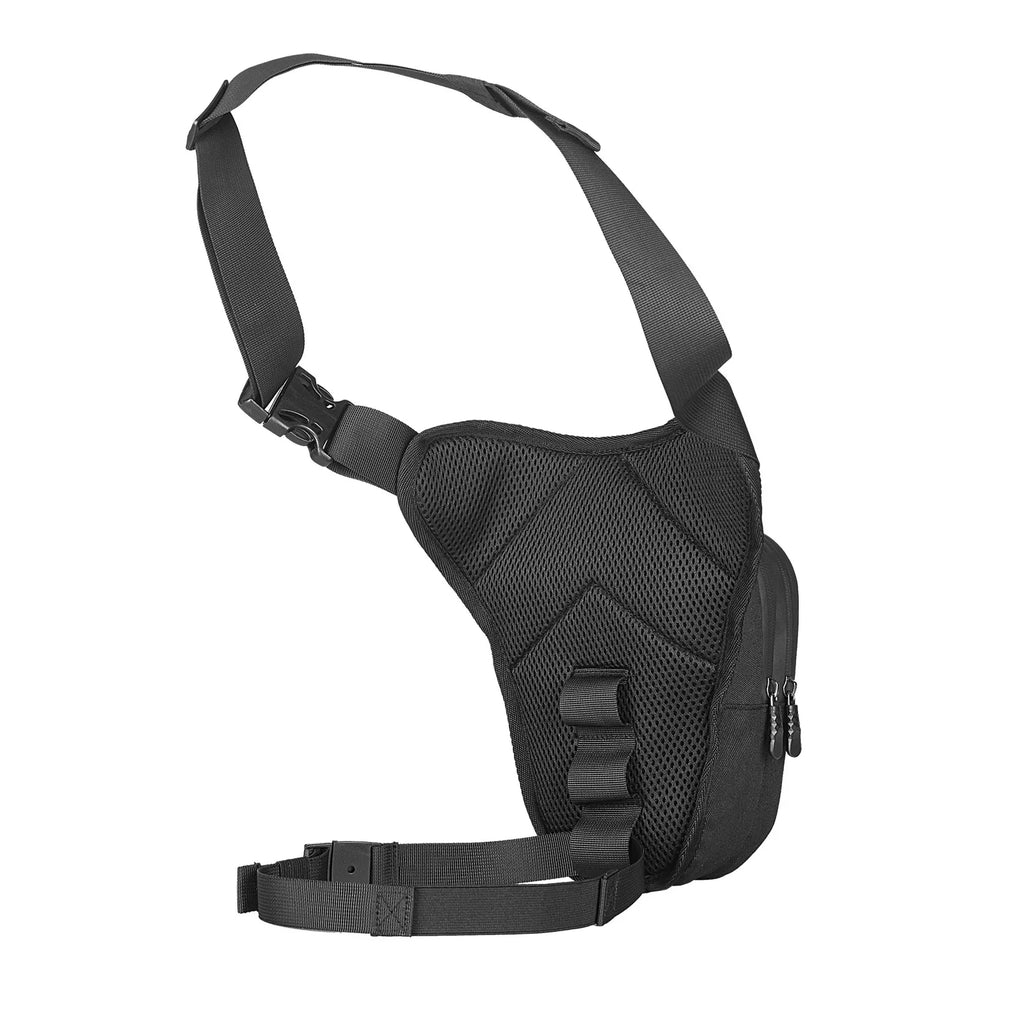 Sacoche de jambe pour homme, idéale pour la moto, le camping, les loisirs, les voyages, la randonnée, l'alpinisme et les activités de plein air. Sacoche de ceinture imperméable avec poche