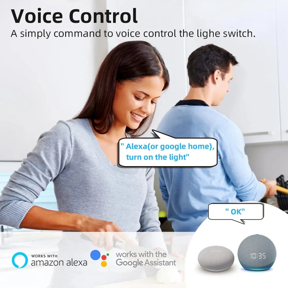 Commutateur Wifi intelligent 16A, 2 voies, disjoncteur, minuterie, prise en charge d'alexa, Google Home, Alice, SmartThings, maison intelligente