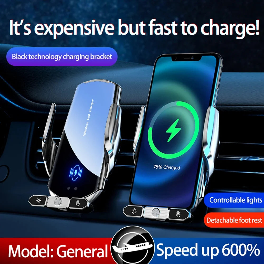 Support de téléphone magnétique à ventilation automatique pour voiture, chargeur sans fil, Station de charge rapide à Induction pour iPhone 16 15 14 13 Samsung Xiaomi