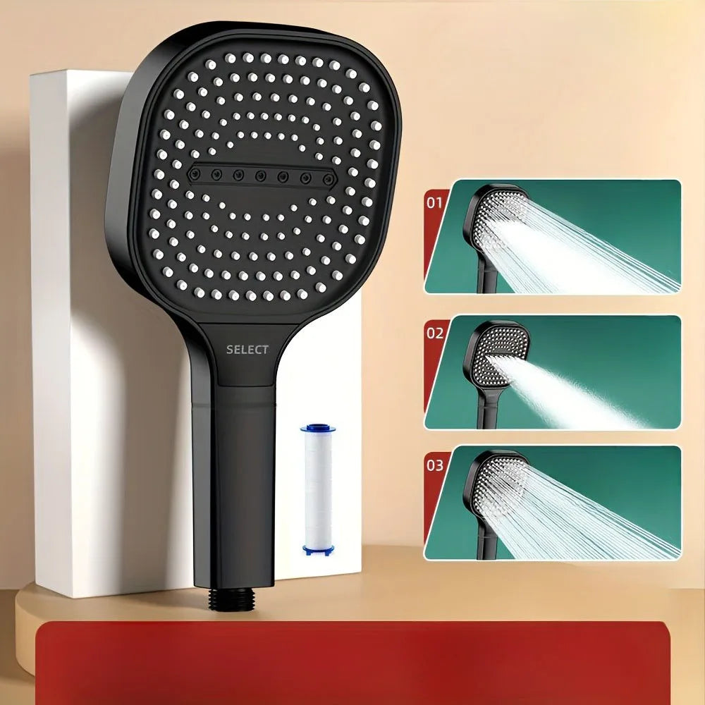 Pommeau de douche haute pression à 3 Modes, pommeau de douche à économie d'eau, pulvérisateur de Massage d'eau réglable, accessoires de salle de bain à domicile