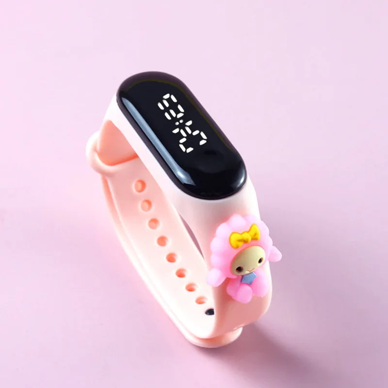 Disney Fashion Mickey Children Watches For Girls Electronic Bracelet Sports Touch LED  Doll Kids Watch Women Waterproof Clock