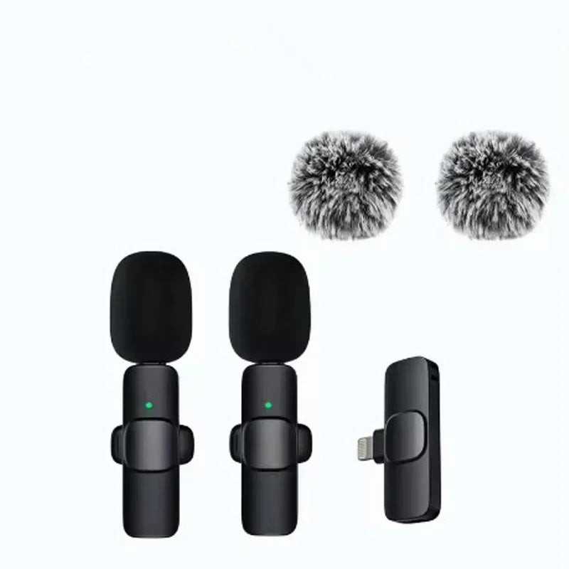 Wireless Lavalier Microphone Mini USB-C Noise Reduction for iPhone Android Live Streaming Interviews Portable Handheld Mic