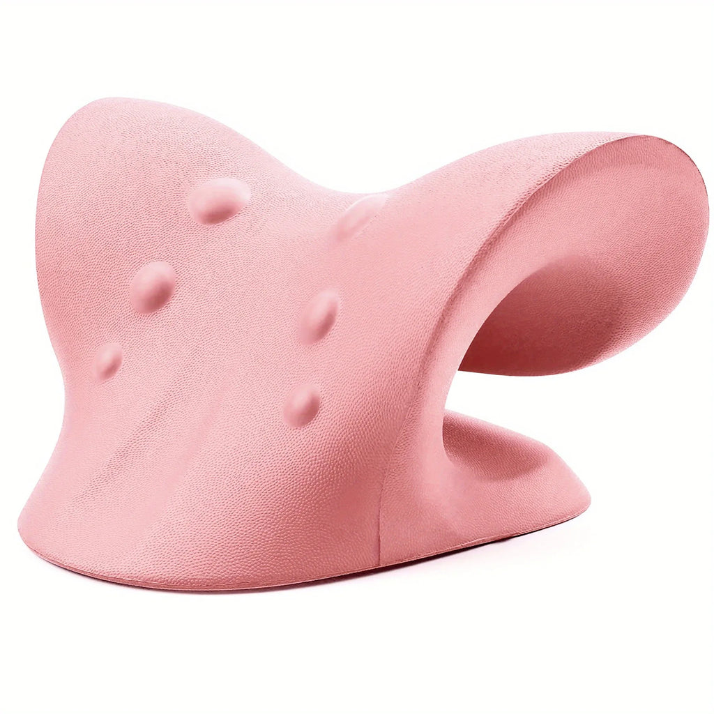 Dispositif de relaxation pour la nuque et les épaules Eva, appareil de traction cervicale en forme de C, pour un meilleur alignement de la colonne vertébrale, oreiller de massage et d'étirement chiropratique