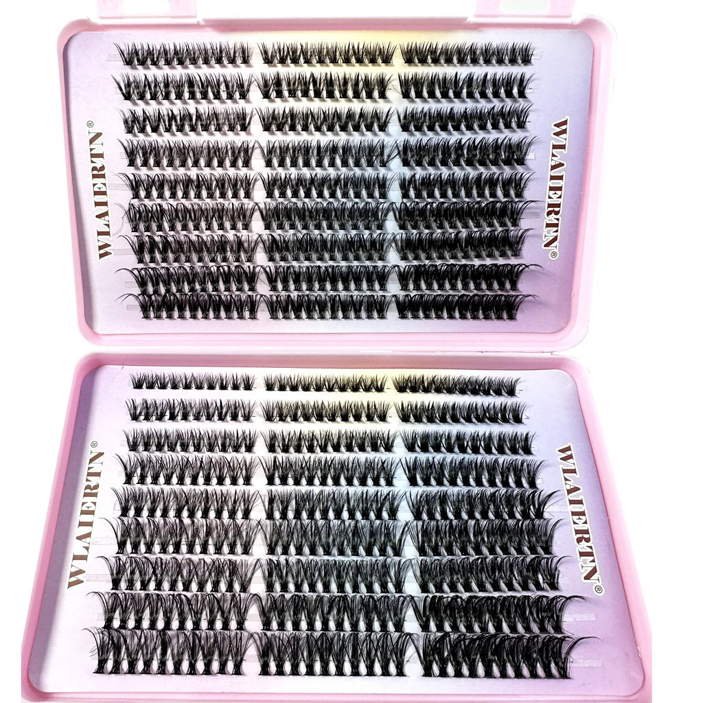 Faux cils en vison 540Cluster C Courbés 9-16mm Extension de cils naturels mixtes 3D Bande russe Outil de maquillage personnel