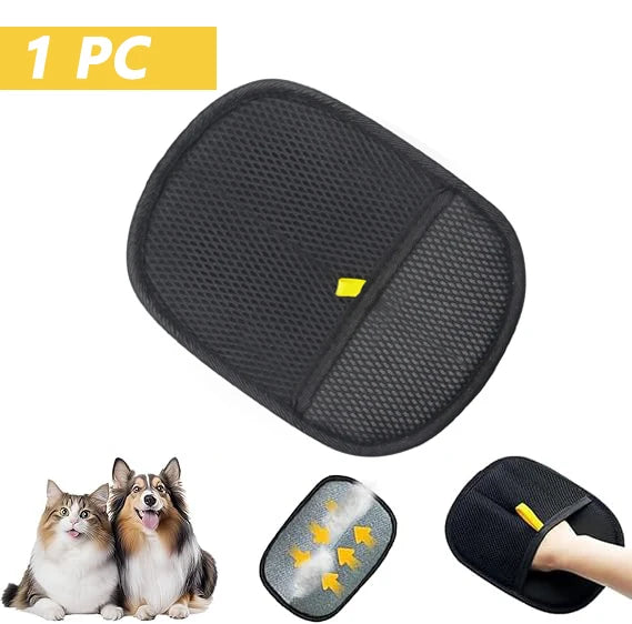 Pet Hair Removal Tool Reusable Static Removal Gloves, Double-Sided Grooming Gloves for Pets Removes Pet Fur Hair for Carpets