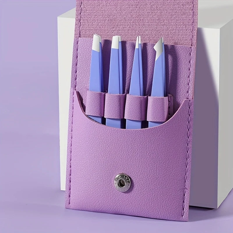 Pince à épiler à sourcils colorée, outil de beauté pour l'épilation des poils fins, pinces à sourcils biseautées en acier inoxydable, outils de maquillage pour l'épilation