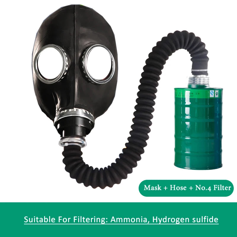 Masque complet à gaz noir polyvalent, nouveau Type 64, respirateur, peinture, Spray, Pesticide, masque en caoutchouc naturel, masque de prévention chimique