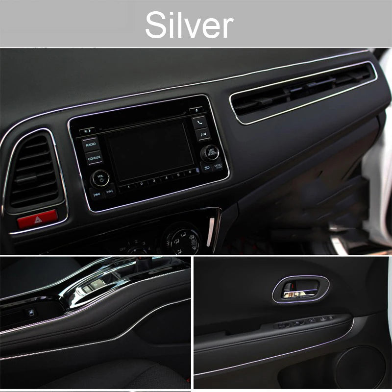 Décoration de moulage de voiture, bandes flexibles 1/3/5M, moulures intérieures automobiles, garniture de couverture de voiture, bord de porte de tableau de bord, style de voiture universel