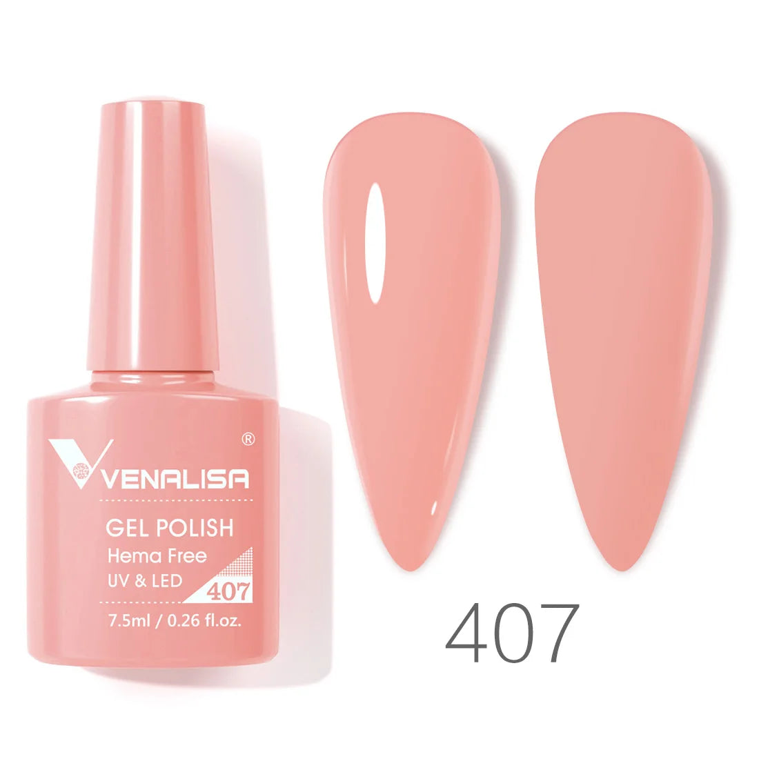 Vernis à ongles gel Venalisa 7,5 ml SANS HEMA, semi-permanent, UV/LED, couvrance totale, texture ultra-douce, manucure sublime