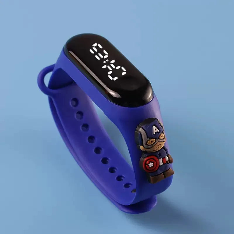 Disney Fashion Mickey Children Watches For Girls Electronic Bracelet Sports Touch LED  Doll Kids Watch Women Waterproof Clock