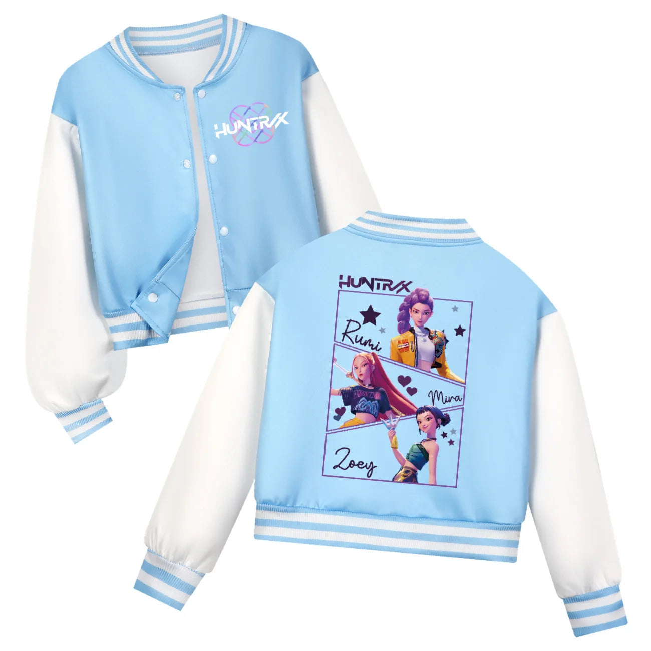 Tenue de baseball K-Pop pour enfants Huntrix, sweat-shirts à capuche décontractés printemps-automne, vêtements pour garçons et filles, déguisement pour bébés et enfants