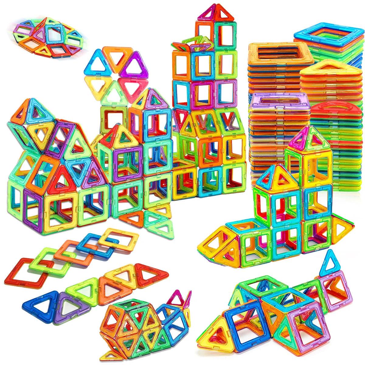 Blocs de Construction magnétiques, jouets à tige de taille moyenne, jouets de Construction, apprentissage, jouets magnétiques éducatifs