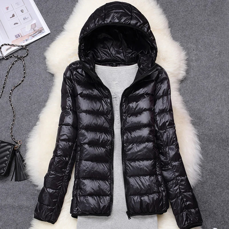 Veste bouffante à capuche pour femme, 15 couleurs, grande taille 5XL 6XL 7XL, nouvelle collection printemps-automne 2025, Ultra légère, emballable