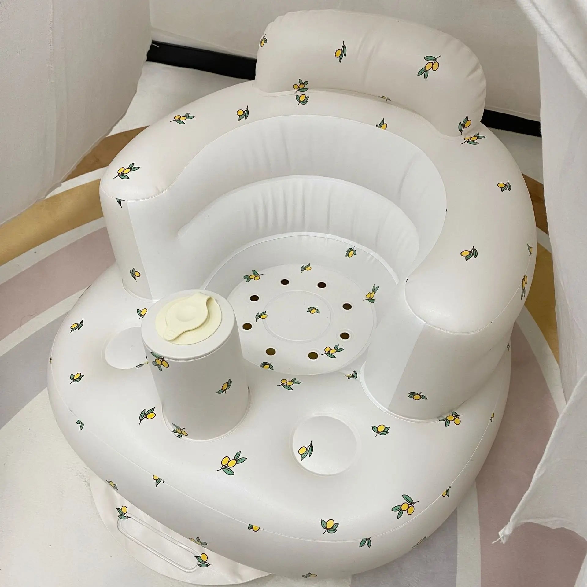 Canapé gonflable pour bébé, chaise de bain portable pour enfants, siège multifonctionnel en PVC, tabouret de bain pour s'asseoir