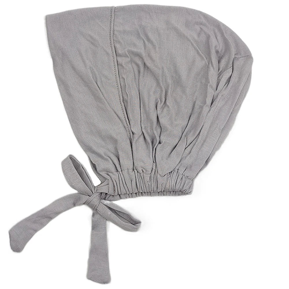 Turban musulman Modal, chapeau intérieur Hijab, sous-écharpe islamique, Bonnet indien, couvre-chef féminin, Turban Mujer Hijab avec corde
