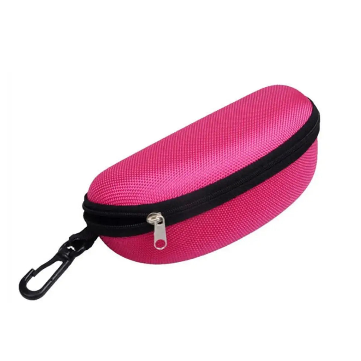Étui à lunettes de soleil Portable, 1 pièce, protecteur en tissu Oxford dur EVA, étui à lunettes à fermeture éclair avec mousqueton, accessoires pour lunettes unisexes