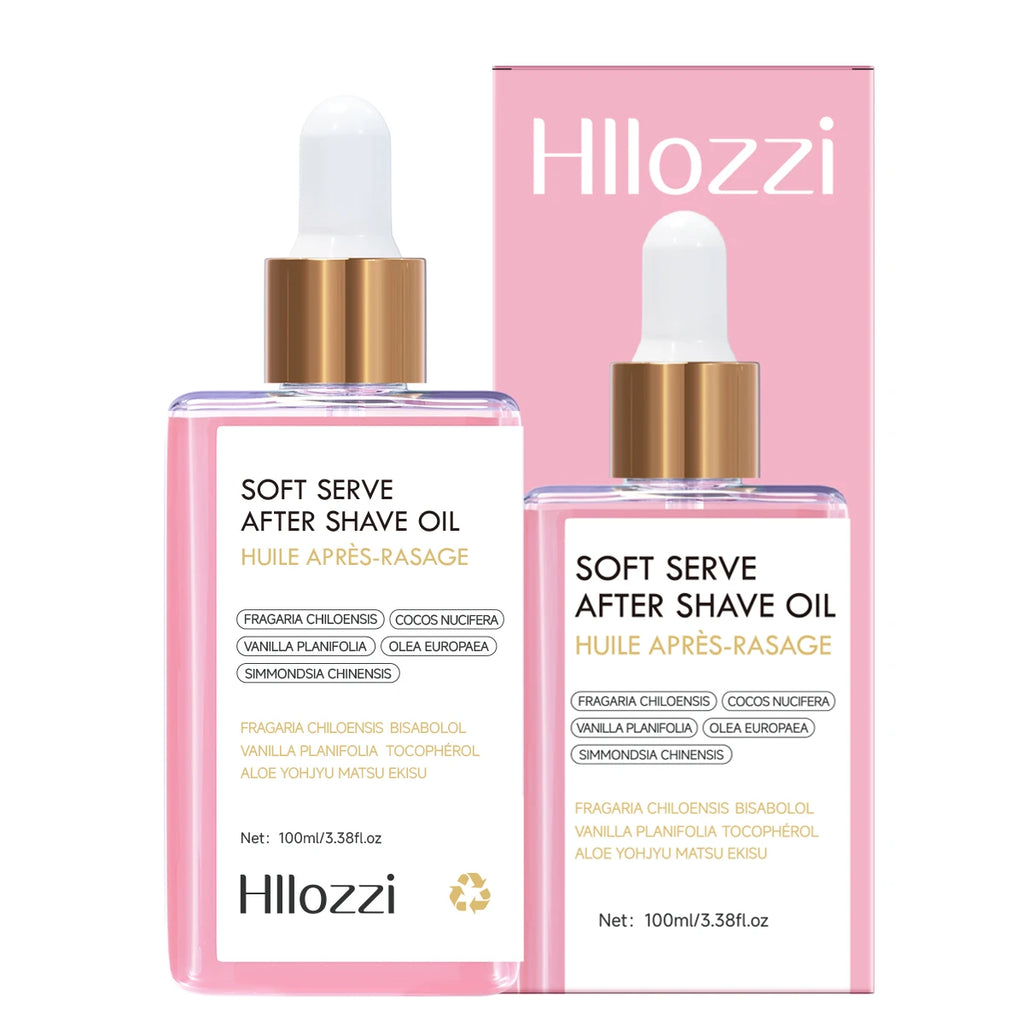 Huile après-rasage parfum fraise (100 ml / 3,38 oz liq.) Hydrate et nourrit intensément la peau. Sérum hydratant pour hommes et femmes