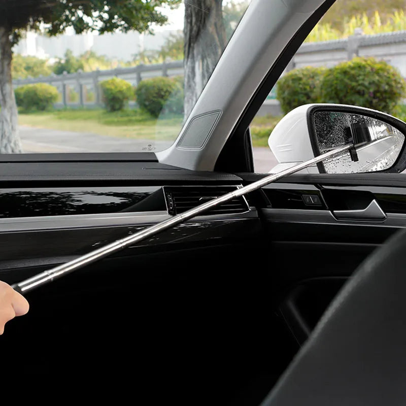 Outil de nettoyage d'essuie-glace de rétroviseur de voiture, nettoyeur de brouillard de verre automobile, grattoir, accessoires de voiture, brosse de nettoyage de vitres télescopique