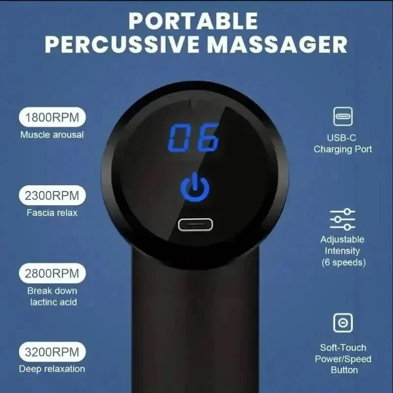 Nouveau pistolet de Massage Portable pour le Fascia, Mini pistolet de Massage pour les tissus profonds du cou et des pieds, léger, vitesse réglable, équipement de Massage pour tout le corps