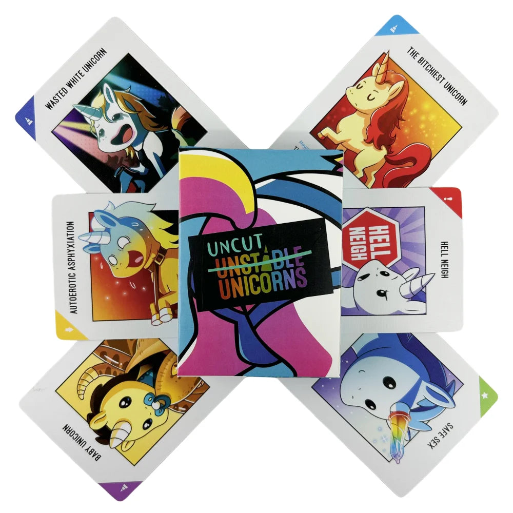 Petits Dinosaures Joyeux Licorne Anglais Échecs et Cartes Stratégie Dangers Jeu de Plateau Cartes