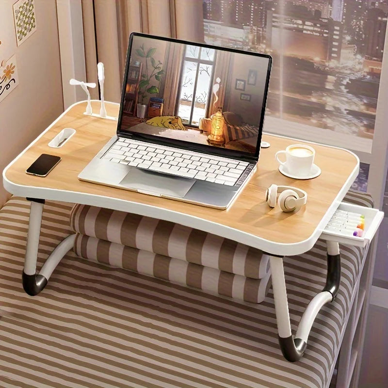 Table d'ordinateur portable ultra large et portable, pliable, pour lit ou au bureau. Bureau d'ordinateur, table de bureau, mobilier de bureau, bureau pour ordinateur portable en position debout.