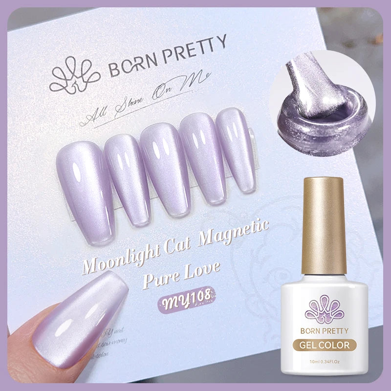 Vernis à ongles magnétique gel BORN PRETTY 10 ml Argent Clair de Couleur Chat - Accessoires pour les ongles - Vernis semi-permanent pour ongles d'automne et d'hiver