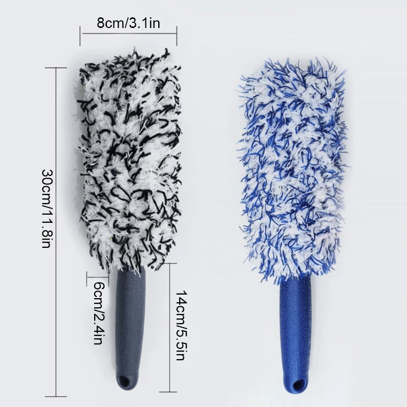 Brosse de nettoyage de jantes de voiture SEAMETAL, portable et en peluche, pour moyeux de roues, outil de lavage et d'entretien automobile, brosse anti-poussière