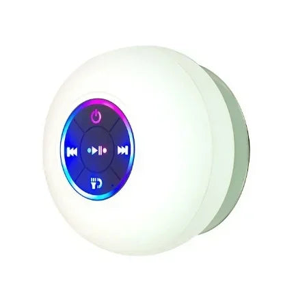 Mini suction cup Bluetooth speaker waterproof hands-free microphone for indoor bathrooms, swimming pools and beaches