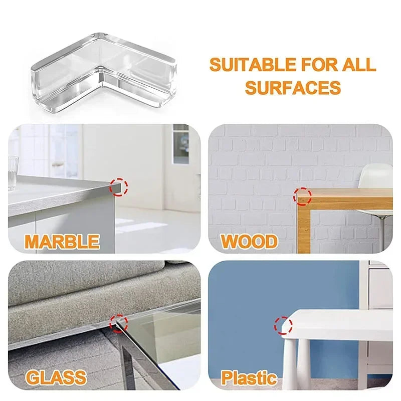 Protecteur d'angle transparent Anti-collision pour Table basse, revêtement d'angle doux pour enfants, décor de salon, 4 à 10 pièces