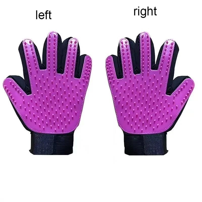 Pet Glove Cat Grooming Glove Cat Hair Deshedding Brush Gloves Dog Comb for Cats Bath Hair Remover Clean Massage Brush For Animal
