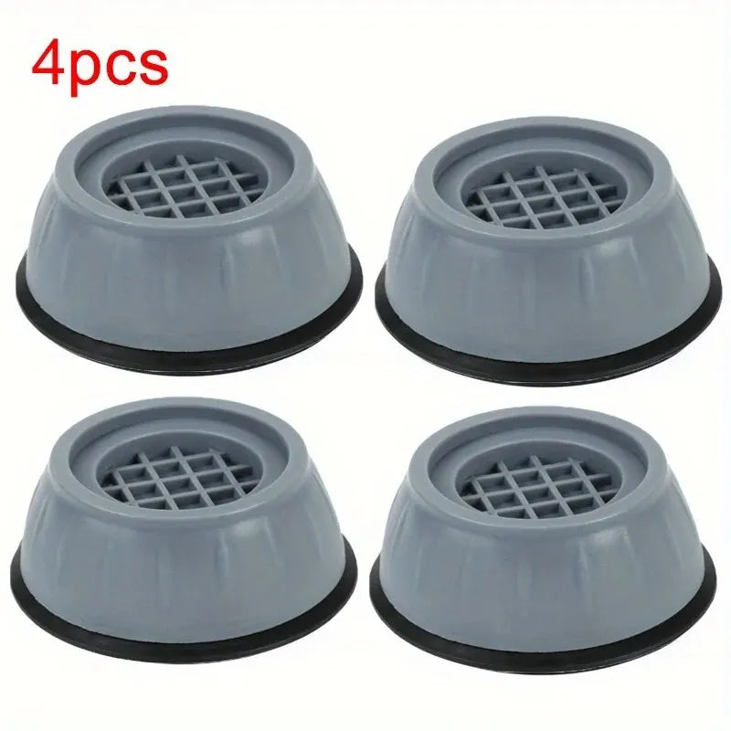 Lot de 4 patins anti-vibrations en caoutchouc antidérapants et silencieux pour pieds de meubles, compatibles avec tous les appareils électroménagers (lave-linge, réfrigérateur, etc.)