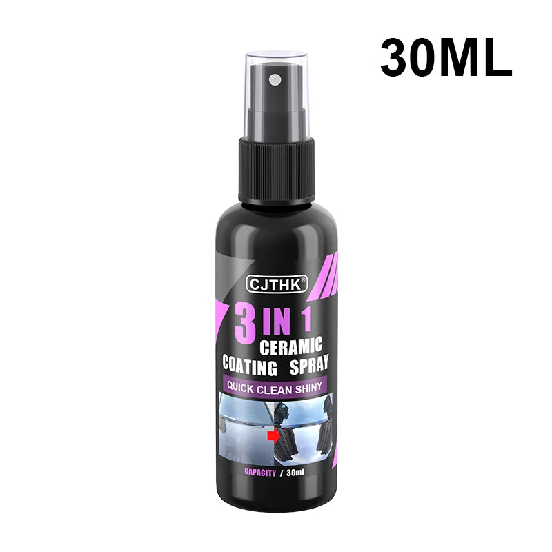Spray de revêtement liquide en céramique 3 en 1 pour voiture, couche hydrophobe Nano cristal, Agent de polissage, peinture à haute brillance, cire de Protection, soins de voiture
