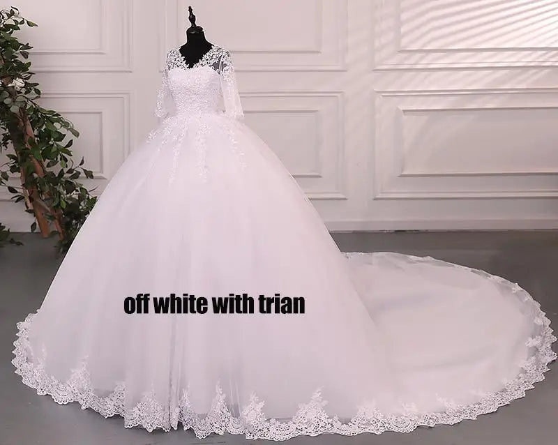Robe de mariée Ashley Gloria Pure White, élégante robe de bal à col bateau, simple, Vestido De Noiva, grande taille, robe De Mariee