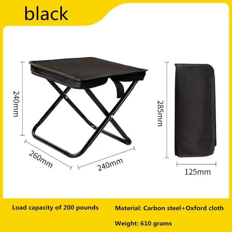 Chaise pliante multifonctionnelle portable pour pique-nique et camping, tabouret de pêche ultra-léger, tabouret de voyage, accessoires de pêche