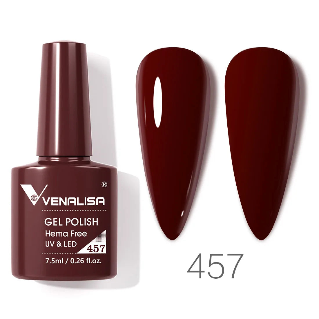 Vernis à ongles gel Venalisa 7,5 ml SANS HEMA, semi-permanent, UV/LED, couvrance totale, texture ultra-douce, manucure sublime
