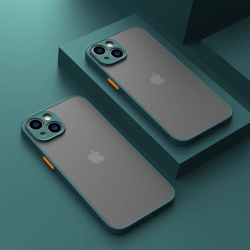 Nouvelle coque de téléphone antichoc Armor Bumper pour iPhone 15, 11, 12, 13 Mini, 14 Pro, XR, X, XS Max, 7, 8 Plus, SE 2020 - Coque rigide en silicone